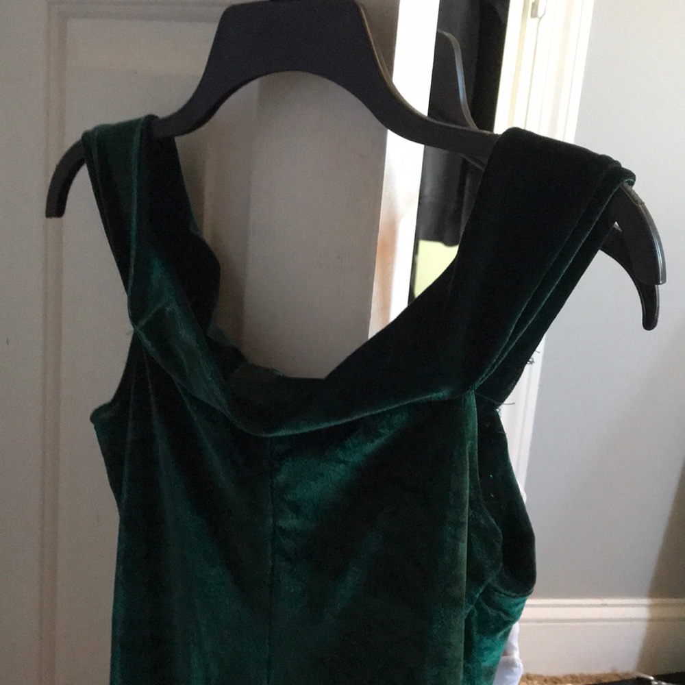 velvet green UO dress